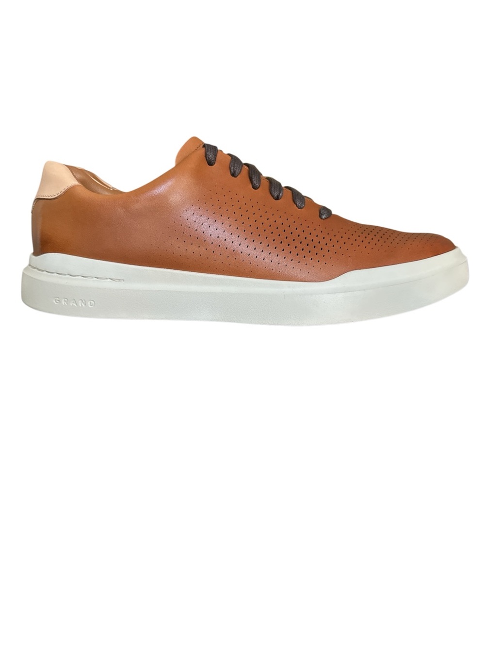 Men's Cole Haan Grandpro Rally Laser Cut Sneakers- British Tan SZ 10M
